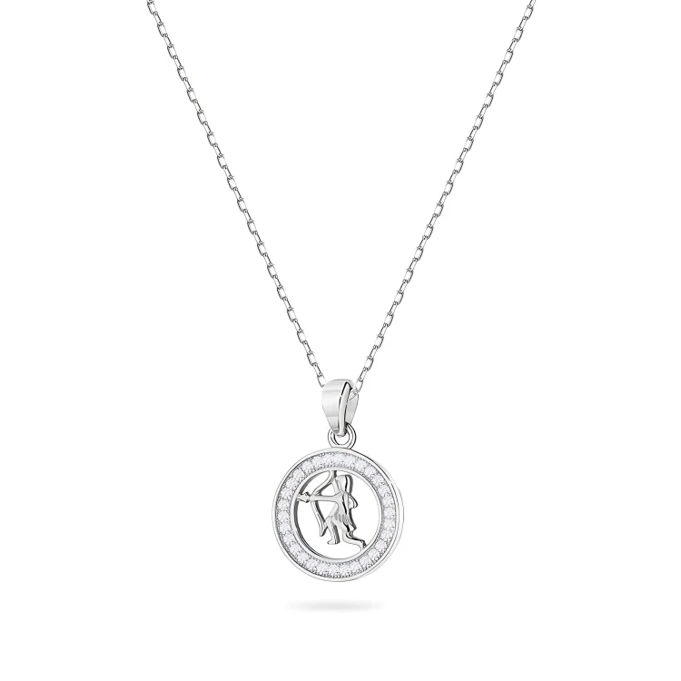 Srebrny naszyjnik zawieszka Strzelec na łańcuszku ankier cyrkonie Zodiak Z624-925-ST-L028 marko