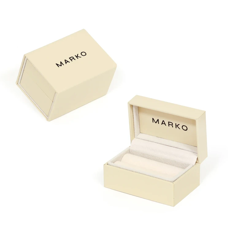 Pudełko Marko premium kremowe ecru na obrączki A105 marko
