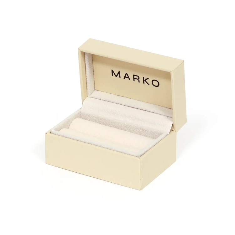 Pudełko Marko premium kremowe ecru na obrączki A105 marko