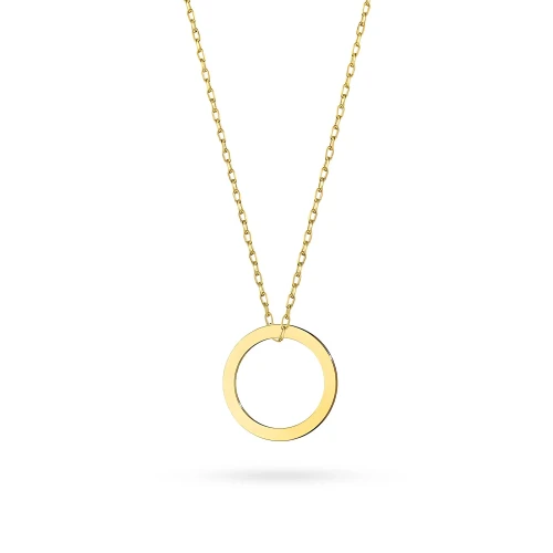 Złoty naszyjnik koło ring karma z łańcuszkiem Fancy 333 Z081-333-L039 marko