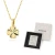 Złoty naszyjnik zawieszka na łańcuszku diamentowana koniczynka Z451-585-L121 marko