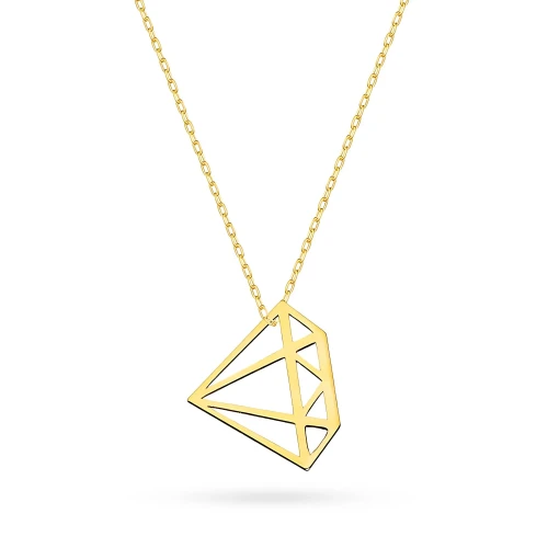 Złoty naszyjnik Celebrytka diament Fancy grawer gratis Z221-333-L039 marko