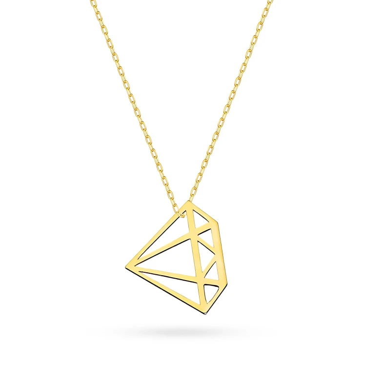 Złoty naszyjnik Celebrytka diament Fancy grawer gratis Z221-333-L039 marko