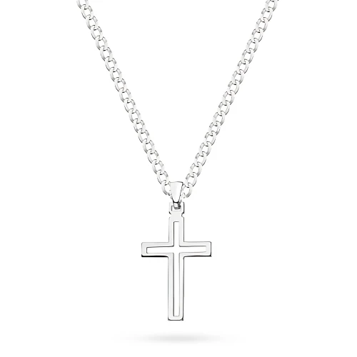 Krzyżyk na łańcuszku pancerka komplet męski D291-925-L227 marko