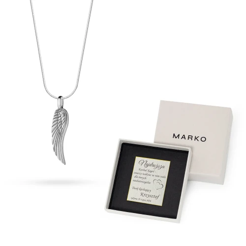 Srebrny komplet skrzydło Z342-925-S-L228 marko