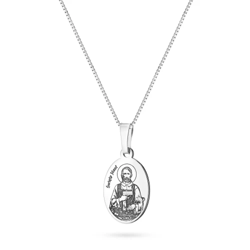 Srebrny medalik Święty Józef na łańcuszku  D106-925-S-L100 marko