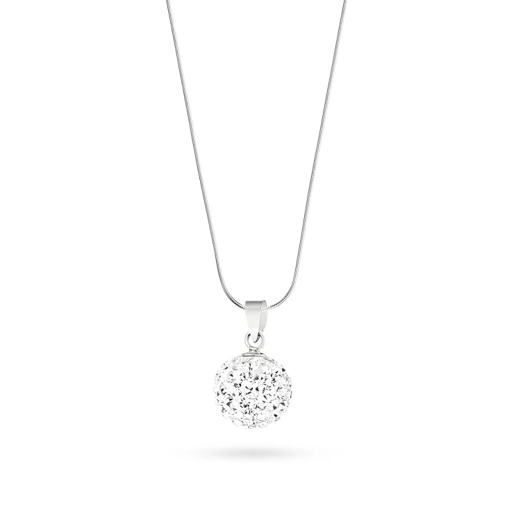 Komplet biżuterii srebrnej shamballa Swarovski kolczyki zawieszka łańcuszek K802-Z431-9-L228 marko