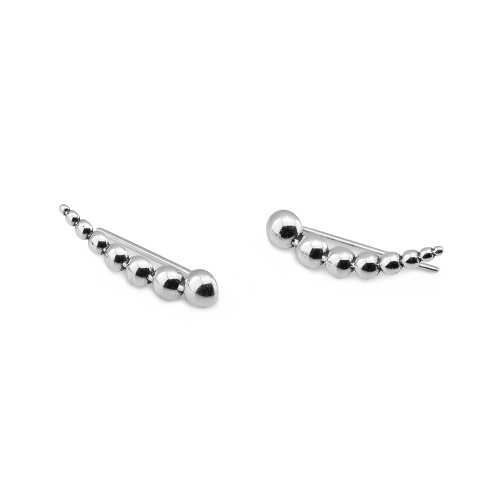 Srebrne kolczyki nausznice kuleczki ear crawlers konturówki Supreni K506-925 MARKO