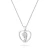 Srebrny komplet medalik zdobiony cyrkoniami Matka Boska w sercu D125-925-BS-L093 marko