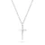 Srebrny duży krzyżyk z Jezusem łańcuszek figaro D400-925-S-L099 marko