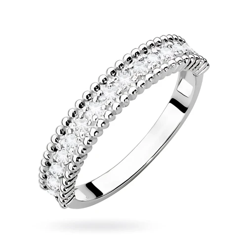 Pierścionek z białego złota obrączka z brylantami 0,30ct Soledo P004-585-B0.30 MARKO