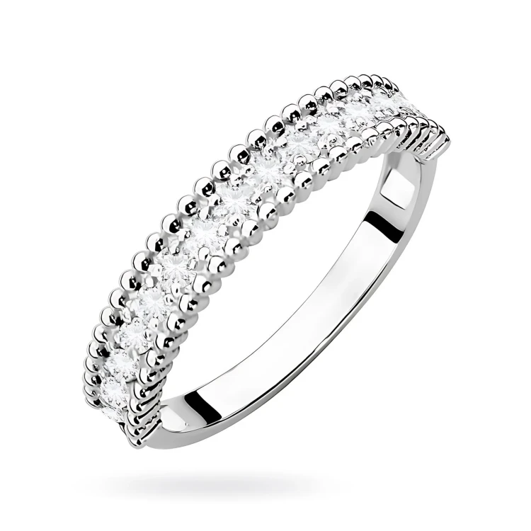 Pierścionek z białego złota obrączka z brylantami 0,30ct Soledo P004-585-B0.30 MARKO
