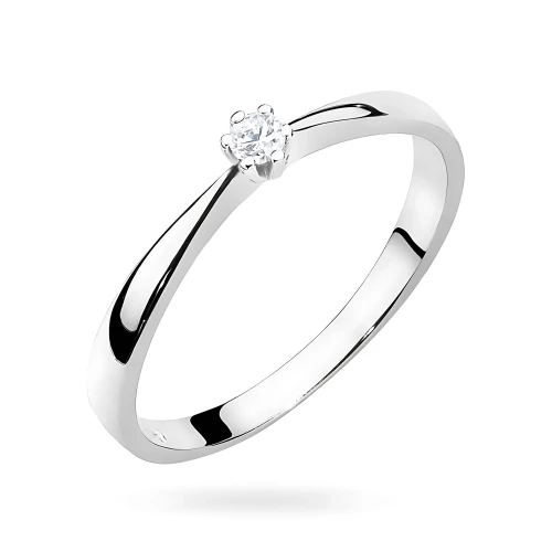 Zaręczynowy pierścionek białe złoto brylant 0,04ct P021-585-B0.04 MARKO