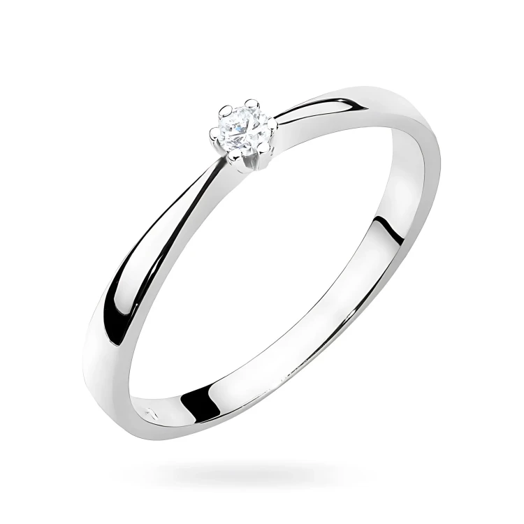 Zaręczynowy pierścionek białe złoto brylant 0,04ct P021-585-B0.04 MARKO