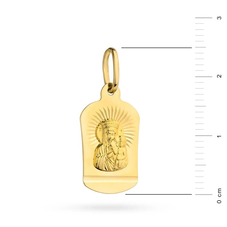 Złoty medalik z Matką Boską Częstochowską MD-GW-173-585 marko