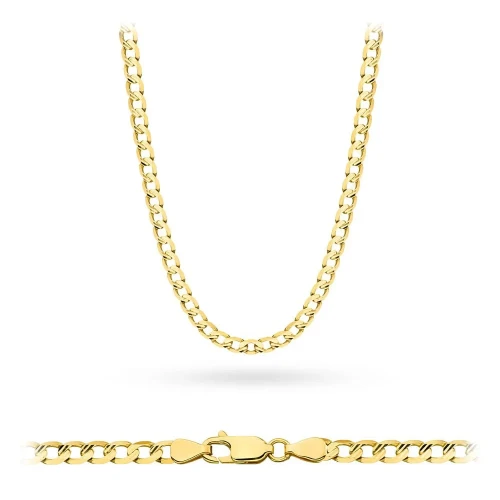 Złoty łańcuszek pancerka diamentowana L-GW-065-585 marko