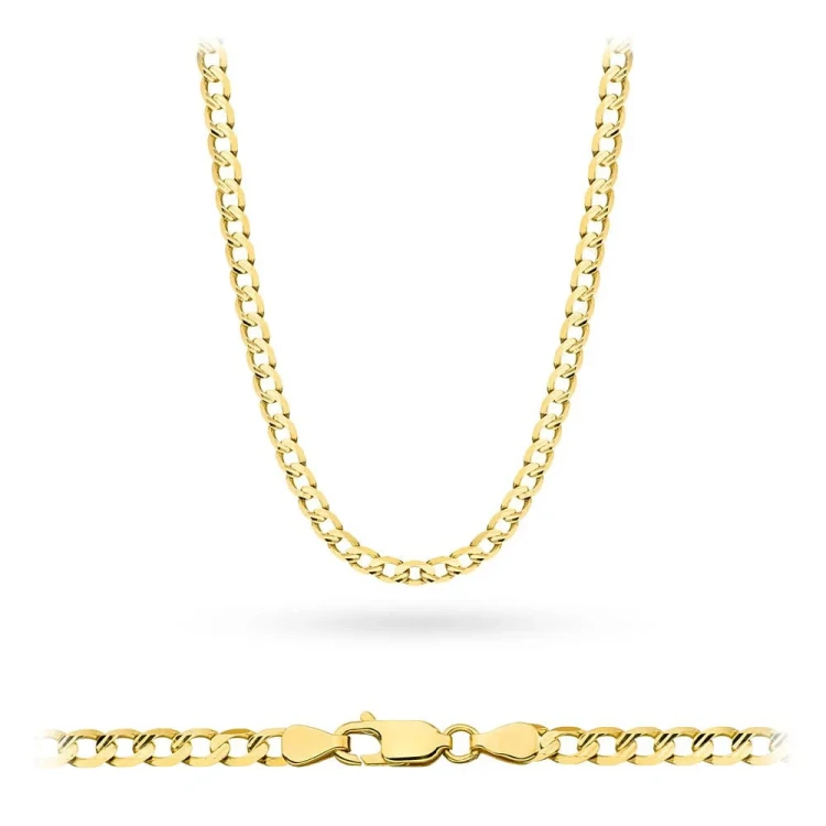 Złoty łańcuszek pancerka diamentowana L-GW-065-585 marko