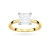Pierścionek zaręczynowy z diamentem laboratoryjnym 1,50ct w szlifie princessa Illume żółte złoto Lab Diamonds W0690.Z3.LDW.02 marko