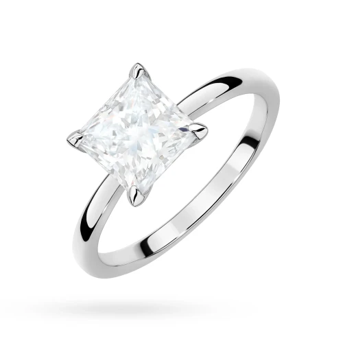 Pierścionek zaręczynowy z diamentem laboratoryjnym 1,50ct w szlifie princessa Illume białe złoto Lab Diamonds W0690.B3.LDW.02 marko