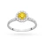 Pierścionek białe złoto żółty diament laboratoryjny 0,50ct i kamieni boczne Lab Diamonds W0551.B3.LDY.02 marko