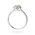 Pierścionek białe złoto żółty diament laboratoryjny 0,50ct i kamieni boczne Lab Diamonds W0551.B3.LDY.02 marko