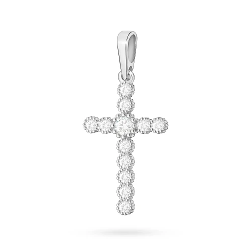 Krzyżyk z białego złota z brylantami D438-B585-B0.32 marko