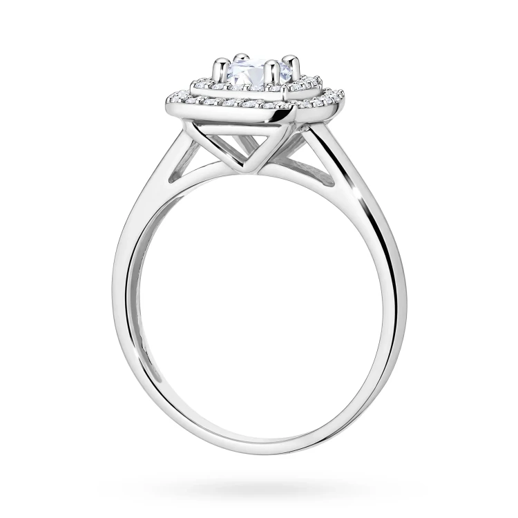 Okazały pierścionek z diamentami laboratoryjnymi kwadratowy białe złoto Lab Diamonds W0345.B3.LDW.01 marko