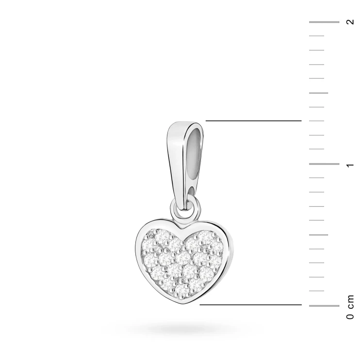 Zawieszka z białego złota serduszko z brylantami 0,15ct marko