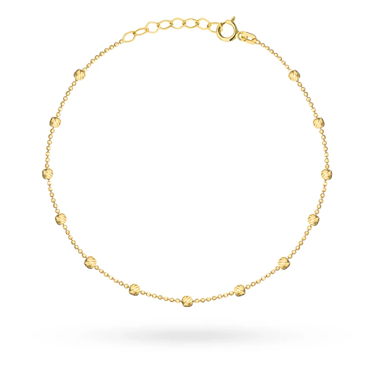 Złota bransoletka z diamentowanymi kulkami Iluvia B-GW-631-585 marko