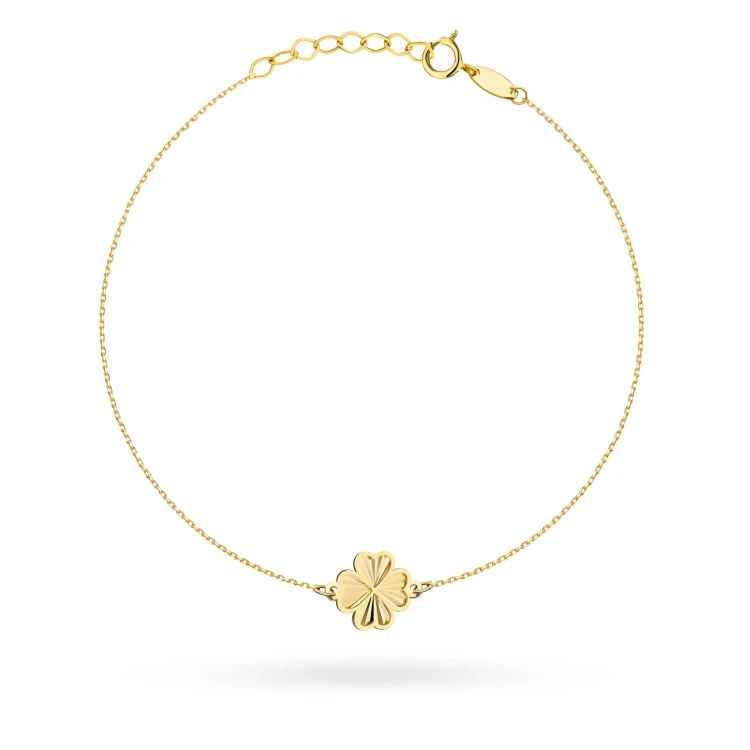 Złota bransoletka diamentowana koniczynka Supreni B-GW-614-585 marko