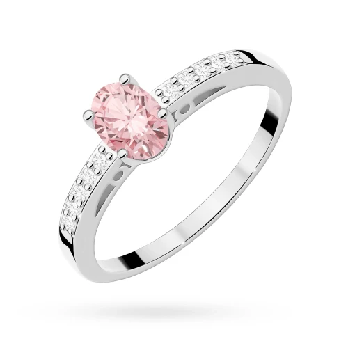 Pierścionek z białego złota z owalnym różowym diamentem Lab Diamonds W0067.B3.LDP.01 marko