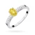Pierścionek z białego złota z owalnym żółtym diamentem Lab Diamonds W0067.B3.LDY.01 marko