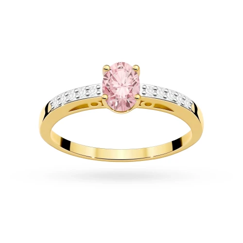 Złoty pierścionek zaręczynowy z owalnym różowym diamentem Lab Diamonds W0067.Z3.LDP.01 marko
