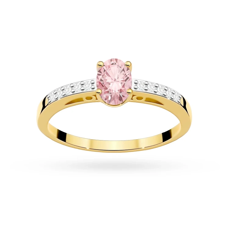 Złoty pierścionek zaręczynowy z owalnym różowym diamentem Lab Diamonds W0067.Z3.LDP.01 marko