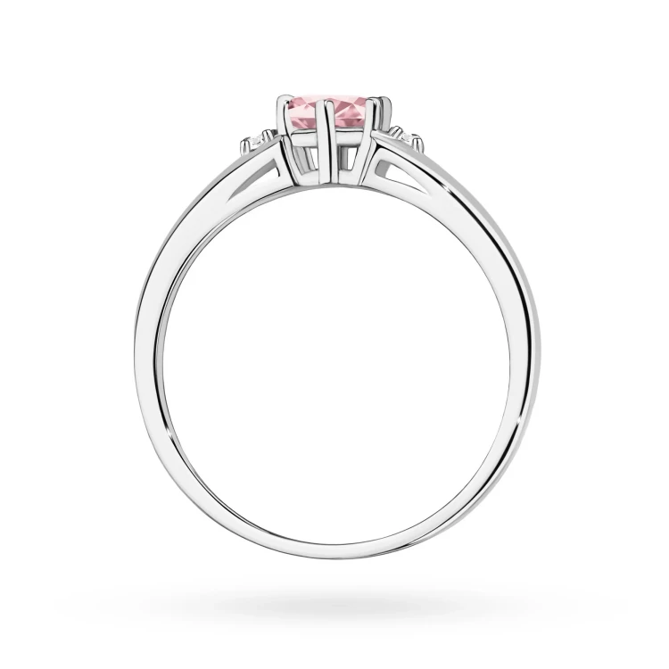 Pierścionek z trzema kamieniami białe złoto z różowym diamentem laboratoryjnym Lab Diamonds W0076.B3.LDP.01 marko