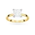 Pierścionek zaręczynowy z dużym diamentem 1,00ct w szlifie princessa Illume żółte złoto W0690.Z3.DIW.03 marko