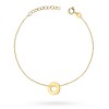 Złota bransoletka łańcuszek z zawieszką ring oponka karma Fancy BK362-333-Z192 marko