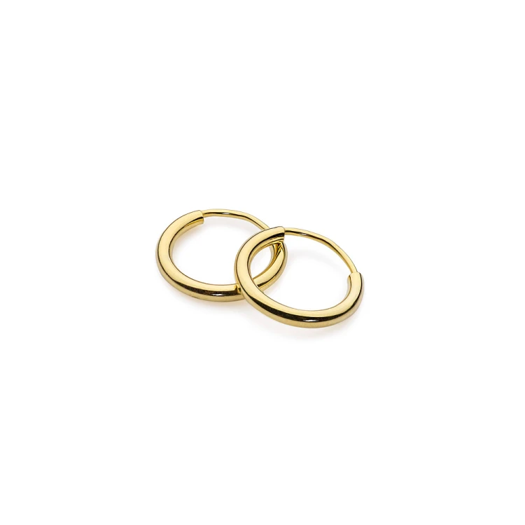 Złote kolczyki koła średnica 13mm kreolki Jeso basic  K077-585 MARKO