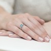 Pierścionek z białego złota z topazem Kultowa W003 próba 585 topaz 0,70ct MARKO