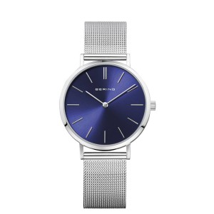 Damski zegarek Bering Classic 14134-007 granatowa tarcza