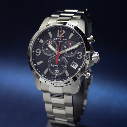 Zegarek męski Certina C0344171105700 DS Podium na bransolecie