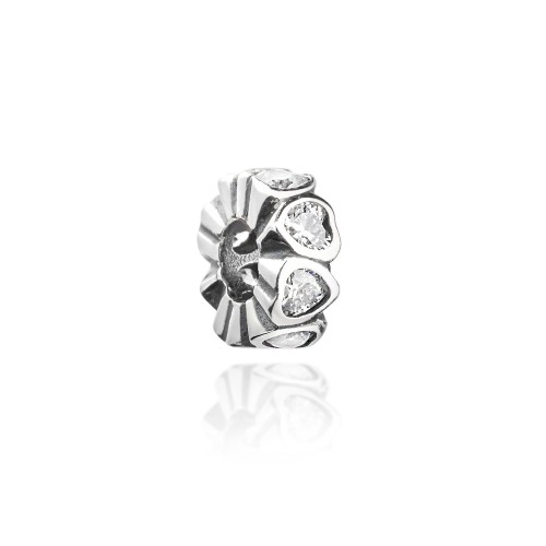 Srebrna zawieszka przekładka stoper Charms Z378-925 MARKO