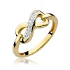 Pierścionek z żółtego złota z brylantami 0,04ct Obietnice W285 MARKO