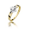 Zaręczynowy pierścionek żółte złoto z brylantem 0,12ct  W155-585-B0.12 MARKO