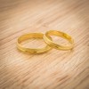 Złote matowe obrączki ślubne 585 o020-585 MARKO