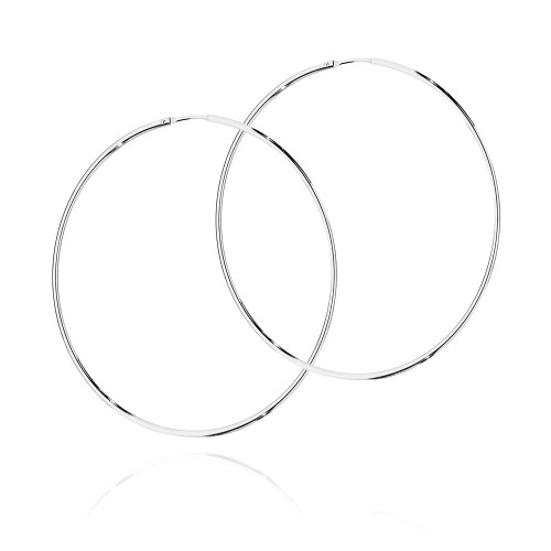 Srebrne kolczyki kółka kreolki 6cm Jeso basic K304-925-S marko
