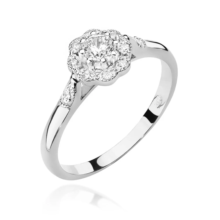 Pierścionek z białego złota z brylantami 0,28ct Galaktyki W434-585-B0.28 marko