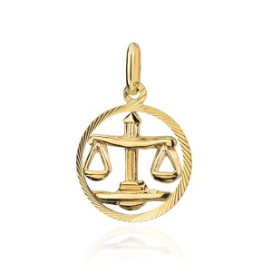 Złoty wisiorek zawieszka znak zodiaku Waga złoto 585