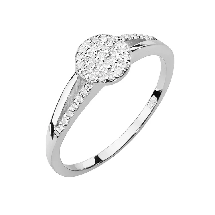 Pierścionek z białego złota z brylantami 0,18ct Galaktyki W437-585-B0.18 marko