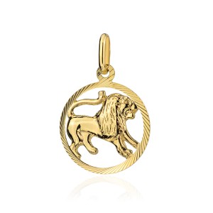 Złoty wisiorek zawieszka znak zodiaku Lew złoto 585